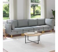 vidaXL Set di divani modulari con spazio di archiviazione 4 pz Tessuto