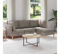 vidaXL Set di divani modulari con spazio di archiviazione 4 pz Tortora