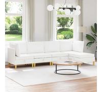 vidaXL Set di divani modulari con spazio di archiviazione 5 pz Bianco