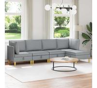 vidaXL Set di divani modulari con spazio di archiviazione 5 pz Tessuto