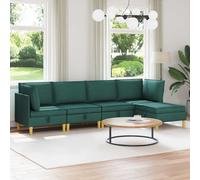 vidaXL Set di divani modulari con spazio di archiviazione 5 pz Tessuto