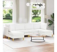 vidaXL Set di divani modulari con spazio di archiviazione 6 pcs Bianco