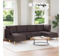 vidaXL Set di divani modulari con spazio di archiviazione 6 pz Tessuto