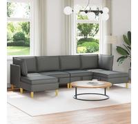 vidaXL Set di divani modulari con spazio di archiviazione 6 pz Tessuto