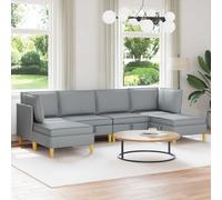 vidaXL Set di divani modulari con spazio di archiviazione 6 pz Tessuto