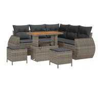 vidaXL Set di divani modulari da Giardino con Cuscini in Rattan Sintetico Grigio Scuro. È Un Set di 5 Pezzi, Ideale per Rendere Il Tuo Spazio Esterno Confortevole e stiloso. Perfetto per balconi o t