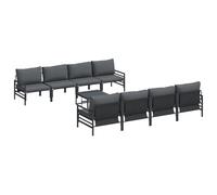vidaXL Set di divani modulari da Giardino - Mobili per Esterni Ideali per Rilassarsi in Patio, Color Antracite. Resistenti alle intemperie e con Layout Personalizzabile.