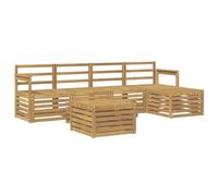 vidaXL Set di divani per esterni, 6 pezzi, bianco, 59 x 59 x 37 cm, mobili da giardino, divano moderno, set da esterno, zona lounge, comfort sulla terrazza