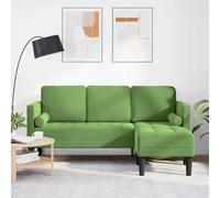 vidaXL Set di divani Verde chiaro 173 x 131 x 67 cm Velluto