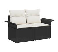 vidaXL Set di Divano da Giardino 5 Pezzi con Cuscini e Piedi Regolabili Nero Polyrattan per Comfort all'aperto Mobili 4 posti Seduta da Patio Modulare