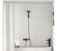 vidaXL Set di doccia con soffione Nero G 1 / 2 pollici