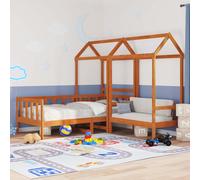 vidaXL Set di Letto per il Giorno 3 pcs Marrone cerato Pino massello