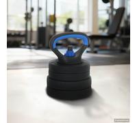 vidaXL Set di manubri 4-in-1 20 kg Nero e Blu
