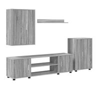 vidaXL Set di Mobile TV da 4 Pezzi 4 PCS Grigio Sonoma