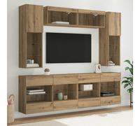vidaXL Set di Mobiletto da TV a Parete 6 pz Rovere Artigianale