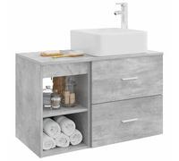Set di mobili per il bagno 2 pcs Grigio Cemento