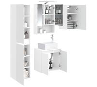 vidaXL Set di mobili da bagno, 5 pezzi, bianco, 50 x 14,5 x 70 cm,