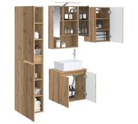 vidaXL Set di mobili da bagno, 5 pezzi, rovere artigianale,