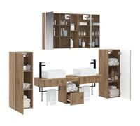 vidaXL Set di mobili da bagno 6 pezzi in rovere artigianale,