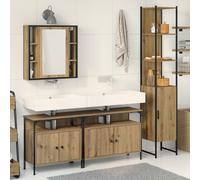 vidaXL Set di mobili da bagno a 4 pezzi in rovere artisan