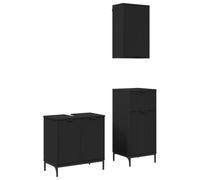vidaXL Set di Mobili da Bagno con Ripiani Moderni in Legno Ingegnerizzato, Cassetti Moderni, Organizzazione Chic con Porta a Cerniera