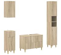 vidaXL Set di Mobili da Bagno da 4 Pezzi ARNHEM Rovere Sonoma