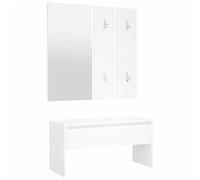 vidaXL Set di Mobili da Corridoio Bianco in Legno Multistrato