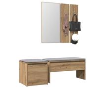 vidaXL Set di Mobili da Corridoio Rovere Artigianale Legno Multistrato