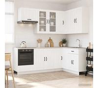 vidaXL Set di mobili da cucina 8 pcs Bianco Legno ingegnerizzato