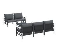 vidaXL Set di Mobili da Esterno - Combinazione di Sedute per Terrazza, Lounge, Giardino, Configurazione Divano, Collezione Patio, Gruppo di Esterni, Seduta Modulare