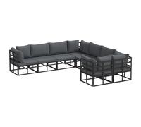 vidaXL Set di Mobili da Giardino : Seduta Modulare per Il Tuo Patio - Lounge Moderna in Alluminio Resistenti alle Intemperie
