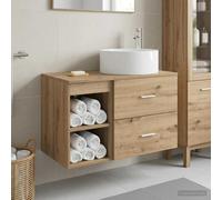 vidaXL Set di mobili da bagno, 2 pezzi, rovere artigianale,