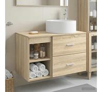 vidaXL Set di mobili da bagno, 2 pezzi, rovere Sonoma,