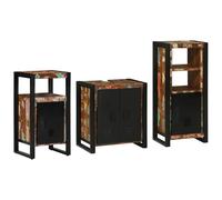 vidaXL Set di mobili per il bagno 3 pcs Legno massello riciclato