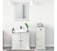 vidaXL Set di mobili per il bagno 3 pcs Marrone 37 x 34 x 80 cm