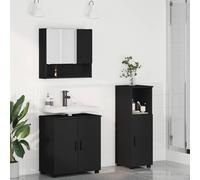 Set di mobili per il bagno 3 pz Nero 61 x 35 x 64 cm