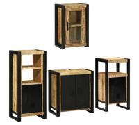 vidaXL Set di mobili per il bagno 4 pcs Legno di mango massello