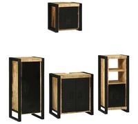 vidaXL Set di mobili per il bagno 4 pcs Legno di mango massello
