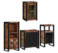 vidaXL Set di mobili per il bagno 4 pcs Legno massello riciclato