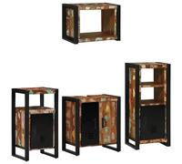 vidaXL Set di mobili per il bagno 4 pcs Legno massello riciclato