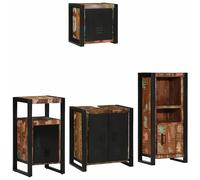 vidaXL Set di mobili per il bagno 4 pcs Legno massello riciclato