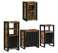 vidaXL Set di mobili per il bagno 4 pcs Legno massello riciclato