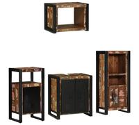 vidaXL Set di mobili per il bagno 4 pcs Legno Recuperato Massello
