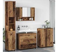 vidaXL Set di mobili per il bagno 4 pz Legno vecchio 35 x 30 x 192 cm