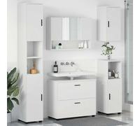 vidaXL Set di mobili per il bagno 5 pcs Bianco 30 x 35 x 192 cm