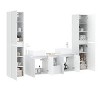 vidaXL Set di mobili per il bagno 5 pz Bianco 33 x 34,5 x 160 cm