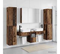 vidaXL Set di mobili per il bagno 6 pcs Legno antico