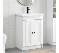 vidaXL Set di mobili per il bagno Bianco Lucido 78,5 x 37,5 x 81 cm