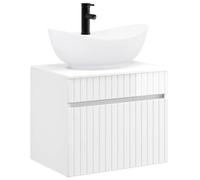 vidaXL Set di mobili per il bagno Bianco Lucido Legno ingegnerizzato