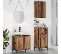 vidaXL Set di mobili da bagno, unità di stoccaggio moderna in legno ingegnerizzato con un cassetto contemporaneo, un interno elegante e una porta a cerniera
